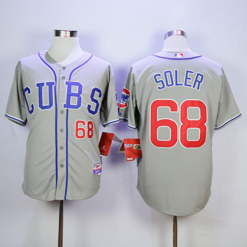 Men Chicago Cubs #68 Soler Grey CUBS MLB Jerseys->chicago cubs->MLB Jersey